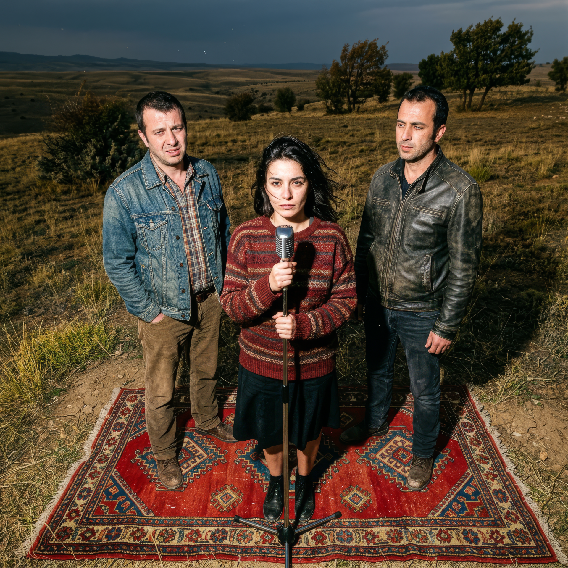 Rockatolia — Anadolu kırsalında üç müzisyen, geleneksel kilim üzerinde